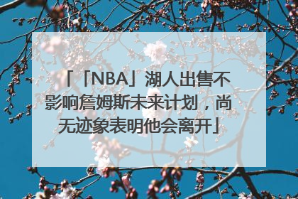 「NBA」湖人出售不影响詹姆斯未来计划，尚无迹象表明他会离开
