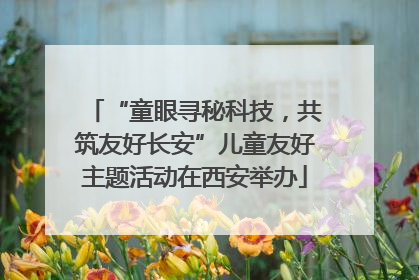 “童眼寻秘科技，共筑友好长安”儿童友好主题活动在西安举办