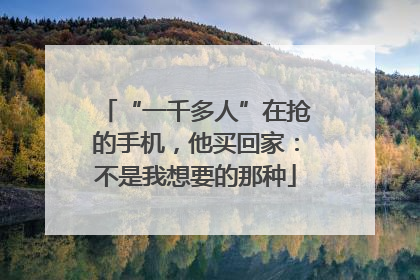 “一千多人”在抢的手机，他买回家：不是我想要的那种
