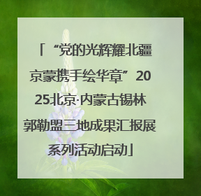 “党的光辉耀北疆 京蒙携手绘华章”2025北京·内蒙古锡林郭勒盟三地成果汇报展系列活动启动