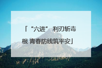 “六进” 利刃斩毒根 青春防线筑平安