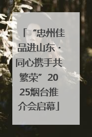 “忠州佳品进山东・同心携手共繁荣”2025烟台推介会启幕