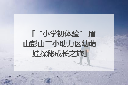 “小学初体验” 眉山彭山二小助力区幼萌娃探秘成长之旅