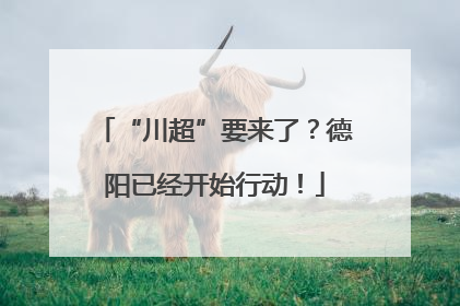 “川超”要来了？德阳已经开始行动！