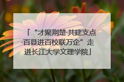 “才聚荆楚·共建支点·百县进百校联万企”走进长江大学文理学院