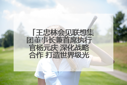 王忠林会见联想集团董事长兼首席执行官杨元庆 深化战略合作 打造世界级光电子信息产业集群