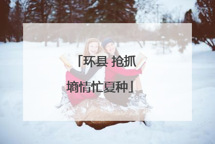 环县 抢抓墒情忙夏种