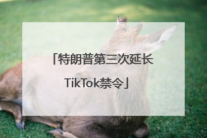 特朗普第三次延长TikTok禁令