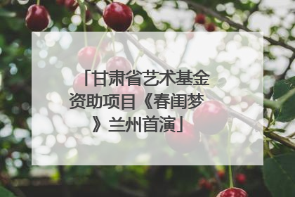 甘肃省艺术基金资助项目《春闺梦》兰州首演