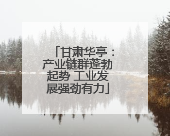 甘肃华亭：产业链群蓬勃起势 工业发展强劲有力