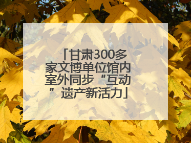 甘肃300多家文博单位馆内室外同步“互动”遗产新活力