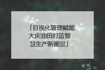 目视化管理赋能 大庆油田打造智慧生产新图景