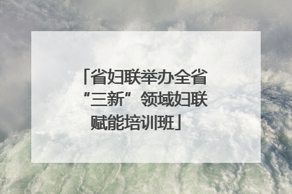 省妇联举办全省“三新”领域妇联赋能培训班