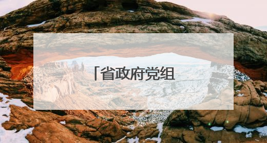 省政府党组召开会议