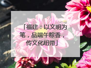 福建：以文明为笔，品端午粽香，传文化纽带