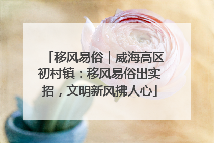 移风易俗｜威海高区初村镇：移风易俗出实招，文明新风拂人心