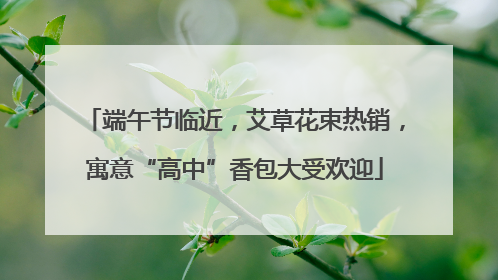 端午节临近，艾草花束热销，寓意“高中”香包大受欢迎