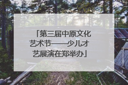 第三届中原文化艺术节——少儿才艺展演在郑举办