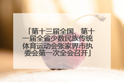 第十三届全国、第十一届全省少数民族传统体育运动会张家界市执委会第一次全会召开