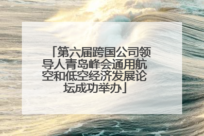 第六届跨国公司领导人青岛峰会通用航空和低空经济发展论坛成功举办