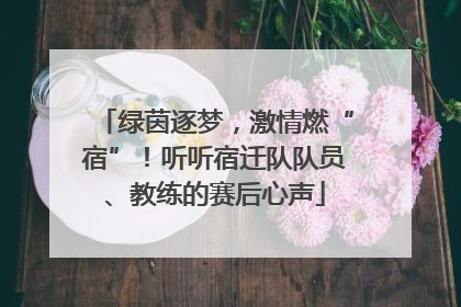 绿茵逐梦，激情燃“宿”！听听宿迁队队员、教练的赛后心声