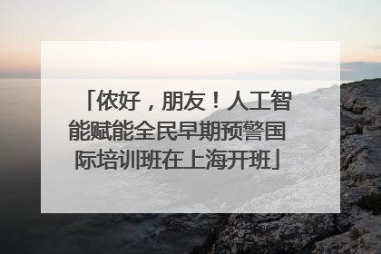 侬好，朋友！人工智能赋能全民早期预警国际培训班在上海开班