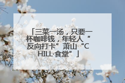 三菜一汤，只要一杯咖啡钱，年轻人“反向打卡”萧山“CHILL·食堂”