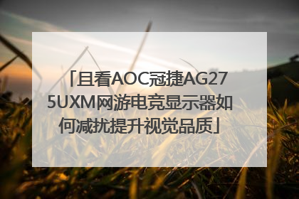 且看AOC冠捷AG275UXM网游电竞显示器如何减扰提升视觉品质