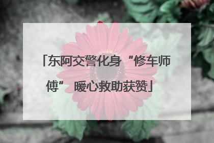 东阿交警化身“修车师傅” 暖心救助获赞