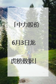 中力股份6月3日龙虎榜数据