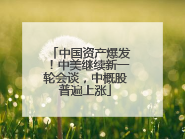 中国资产爆发！中美继续新一轮会谈，中概股普遍上涨
