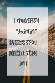 中欧班列“东通道”新建绥芬河隧道正式贯通