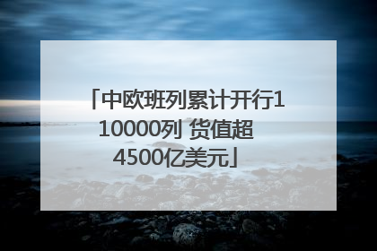中欧班列累计开行110000列 货值超4500亿美元
