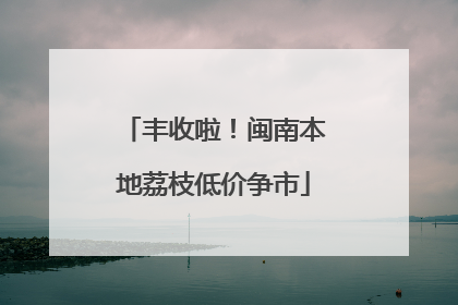 丰收啦！闽南本地荔枝低价争市