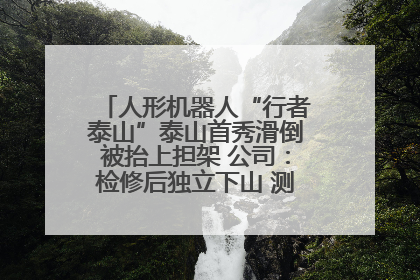 人形机器人“行者泰山”泰山首秀滑倒被抬上担架 公司：检修后独立下山 测试就是为暴露问题