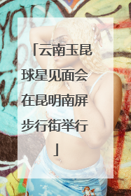 云南玉昆球星见面会在昆明南屏步行街举行