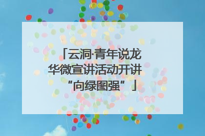 云洞·青年说龙华微宣讲活动开讲“向绿图强”