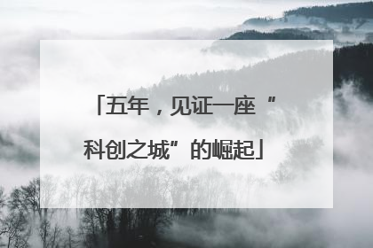 五年，见证一座“科创之城”的崛起