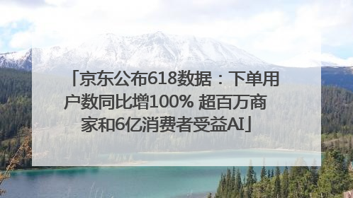 京东公布618数据：下单用户数同比增100% 超百万商家和6亿消费者受益AI