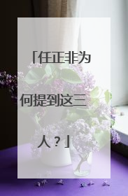 任正非为何提到这三人？