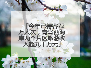 今年已待客72万人次，青岛西海岸两个片区旅游收入超九千万元