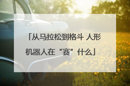 从马拉松到格斗 人形机器人在“赛”什么