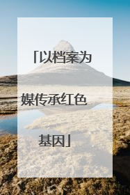 以档案为媒传承红色基因