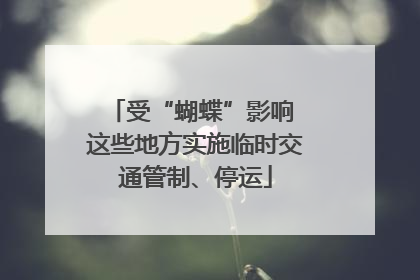 受“蝴蝶”影响 这些地方实施临时交通管制、停运