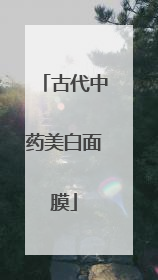 古代中药美白面膜
