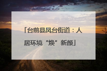 台前县凤台街道：人居环境“焕”新颜
