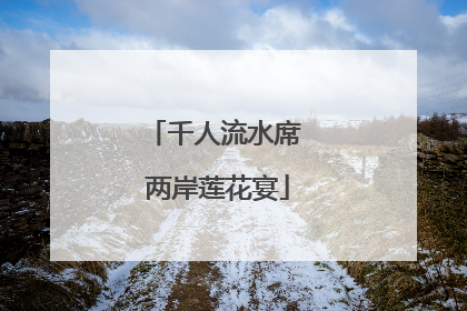 千人流水席 两岸莲花宴