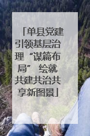 单县党建引领基层治理“谋篇布局” 绘就共建共治共享新图景