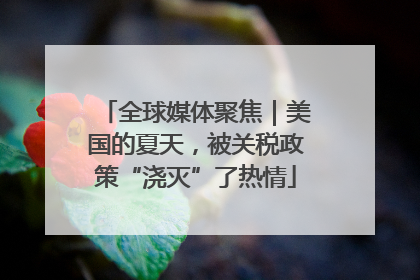 全球媒体聚焦｜美国的夏天，被关税政策“浇灭”了热情
