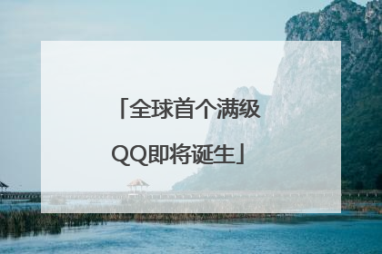 全球首个满级QQ即将诞生